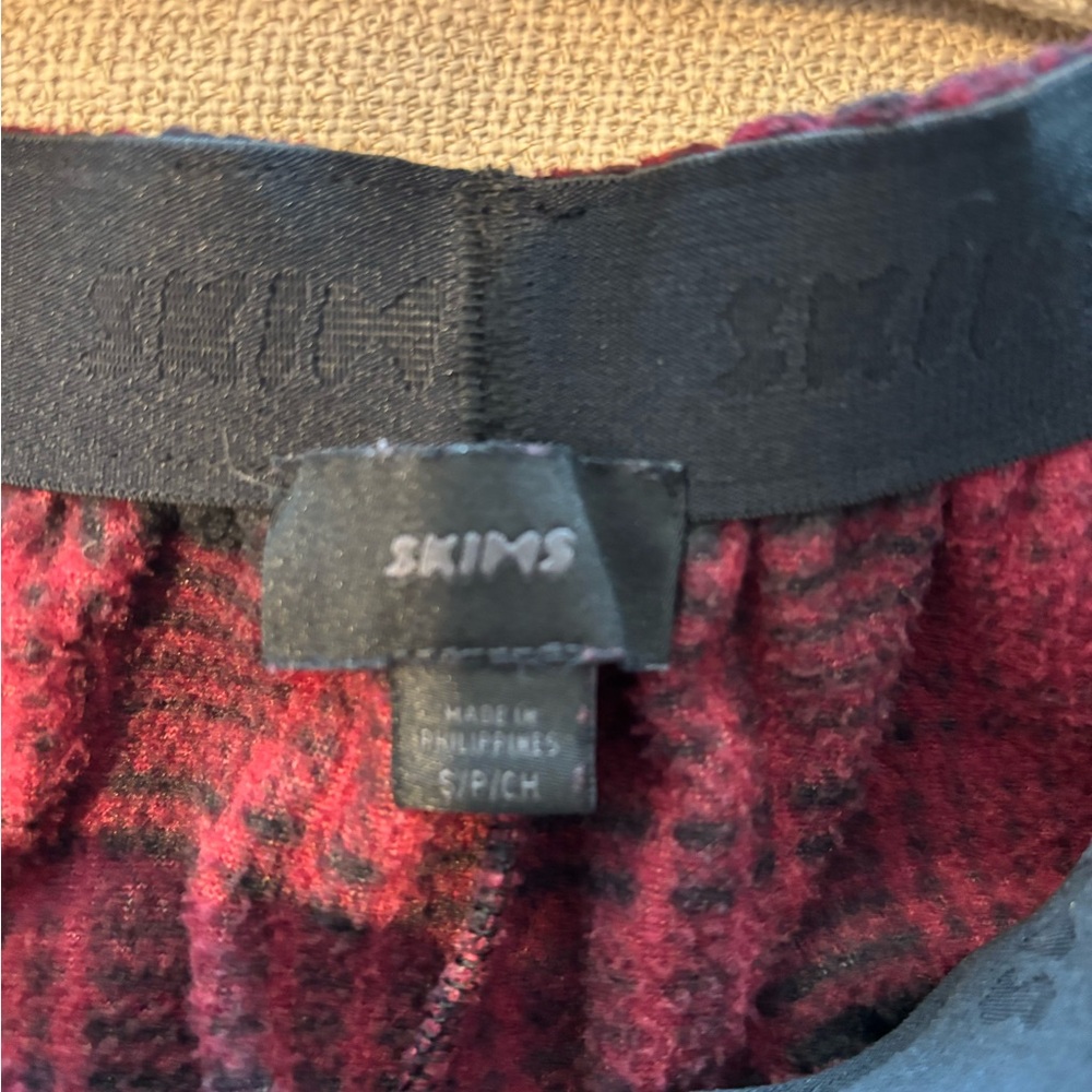 SKIMS Red and Black Plaid Men's Pajama Set - Picture 3 of 6
